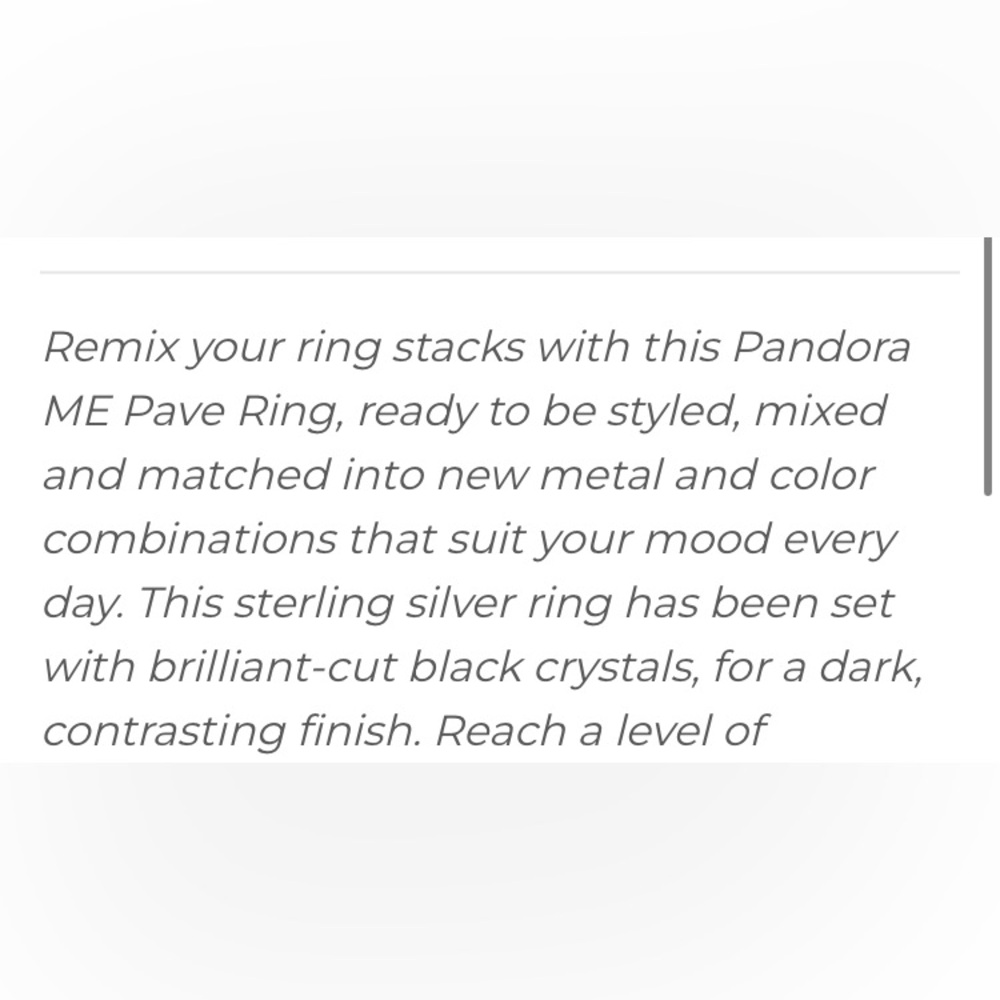 Pandora Pave Black CZ Ring - Picture 3 of 6